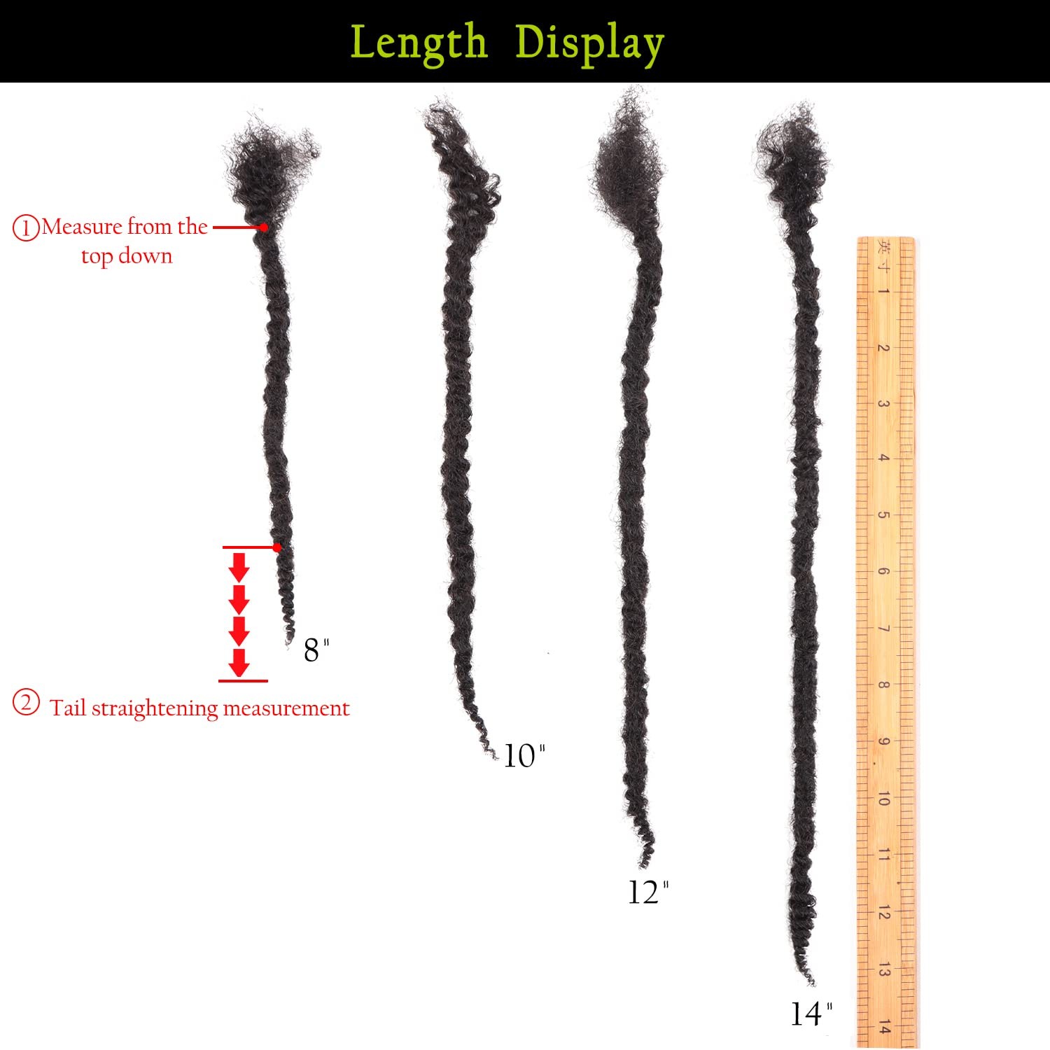 Orientfashion 10Inch Textured Loc Extensions Human Hair Curly Ends 0.8Cm