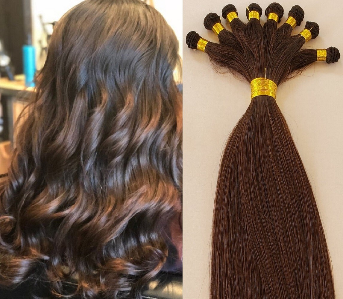 18″, 20″, 22″ Hand-Tied Weft, 100 grams, Human Remy Hair Extensions # 4