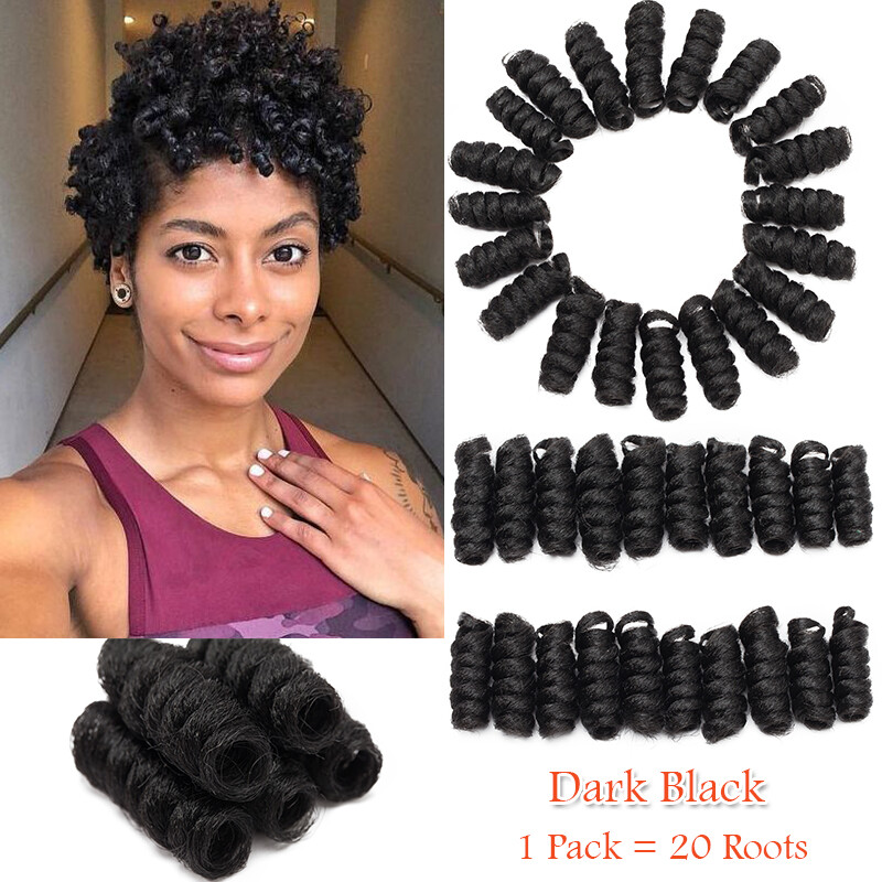 Real Thick 20 Strands/Pack Jamaican Bounce Crochet Hair Wand Curl as Human Hair