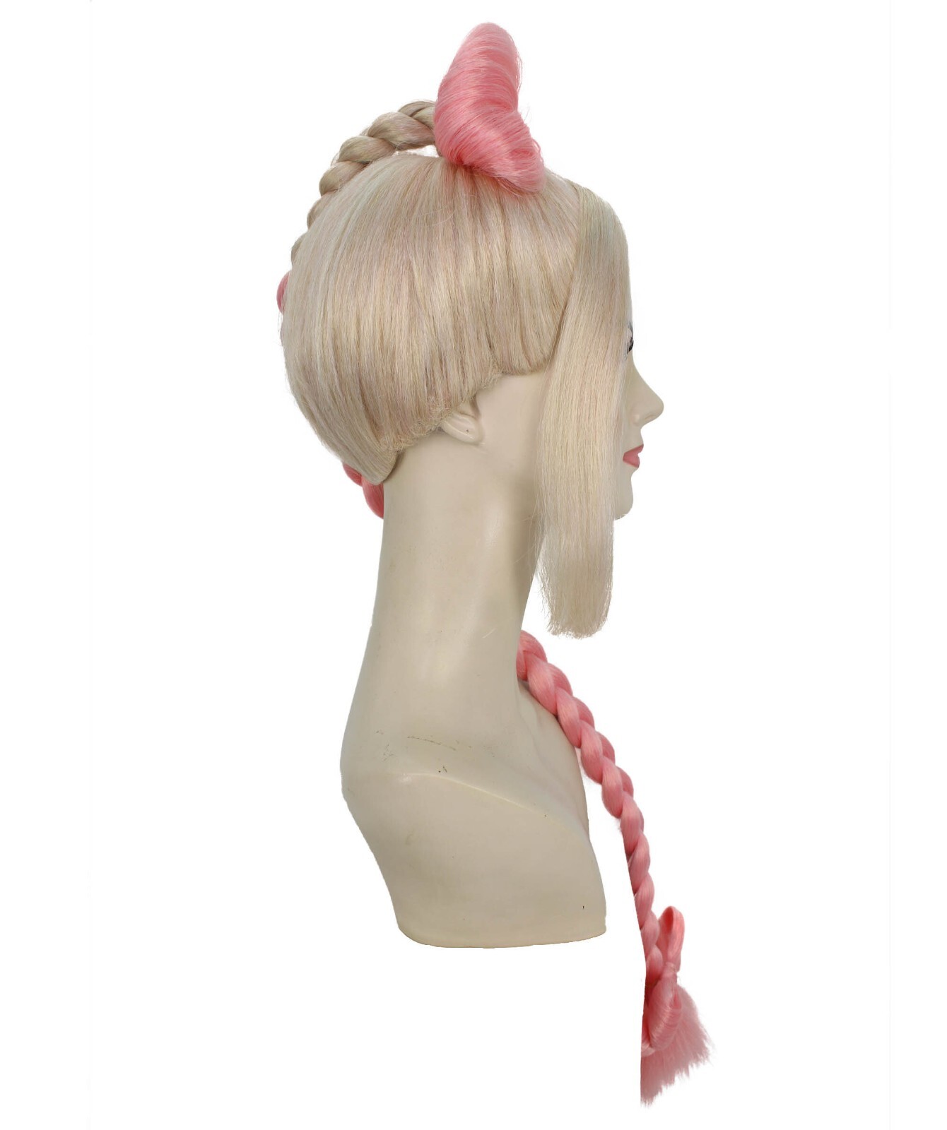 HPO Products Adult Women’s Pink & Blonde Somi Braided Ponyta, Halloween, HW-7126