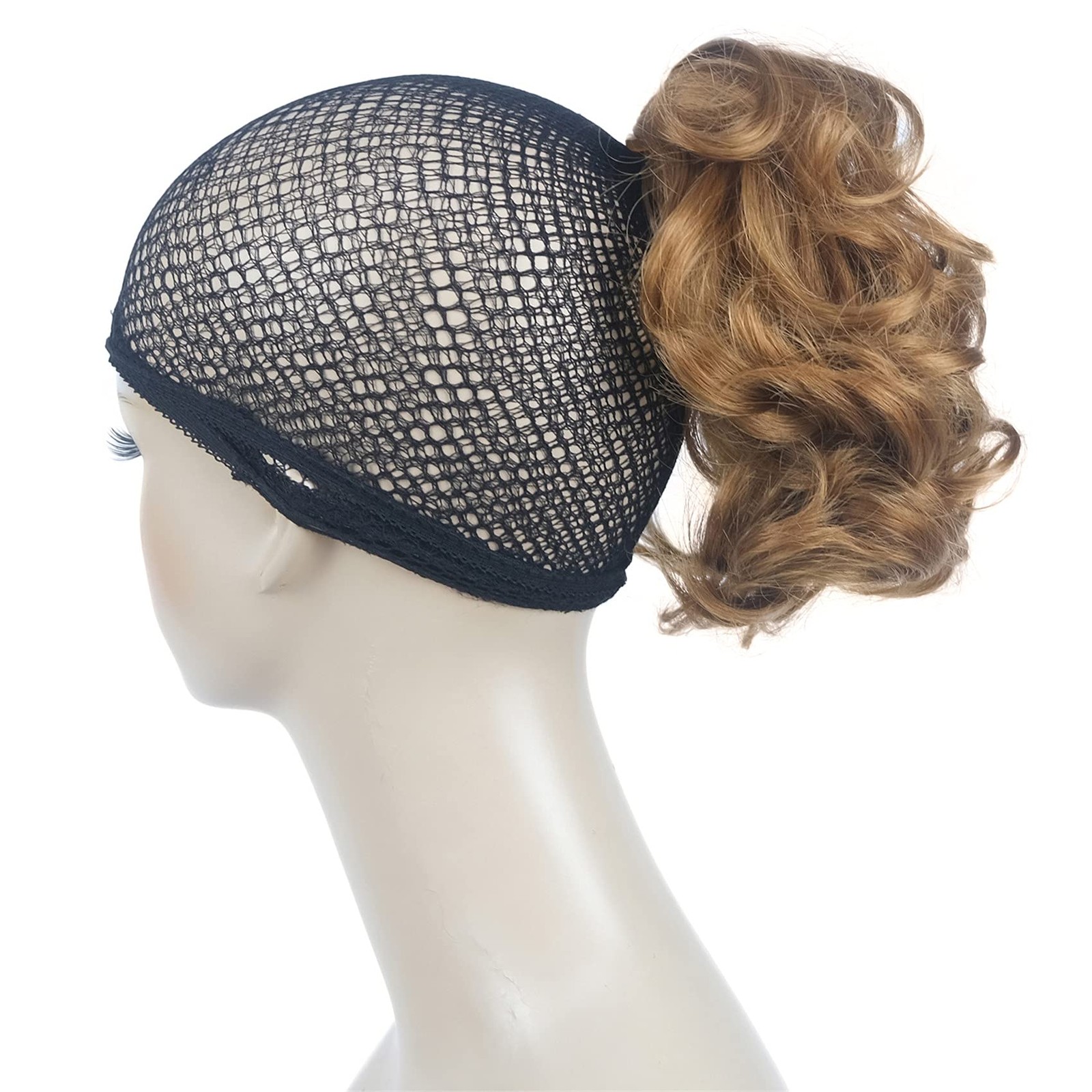 Aimole 6″ Short Curly Synthetic Ponytail Clip in Claw 27 Strawberry Blonde