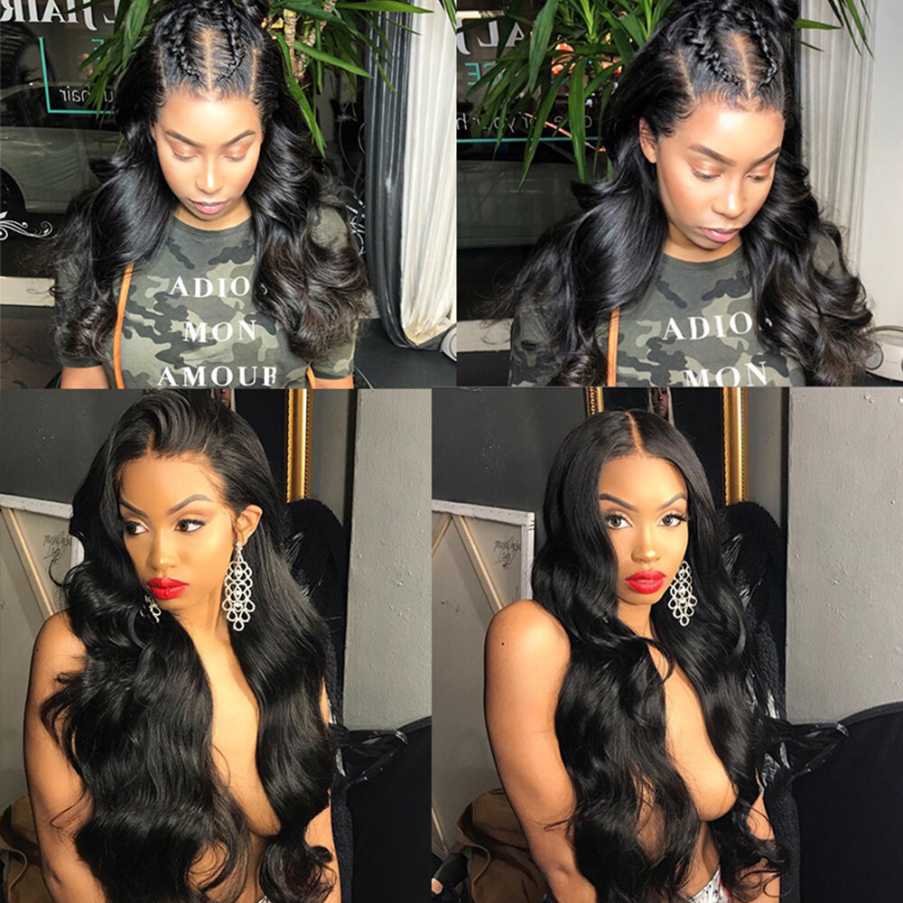 Body Wave U Part Human Hair Wigs 180% Density Brazilian Virgin Hair U Part Wigs