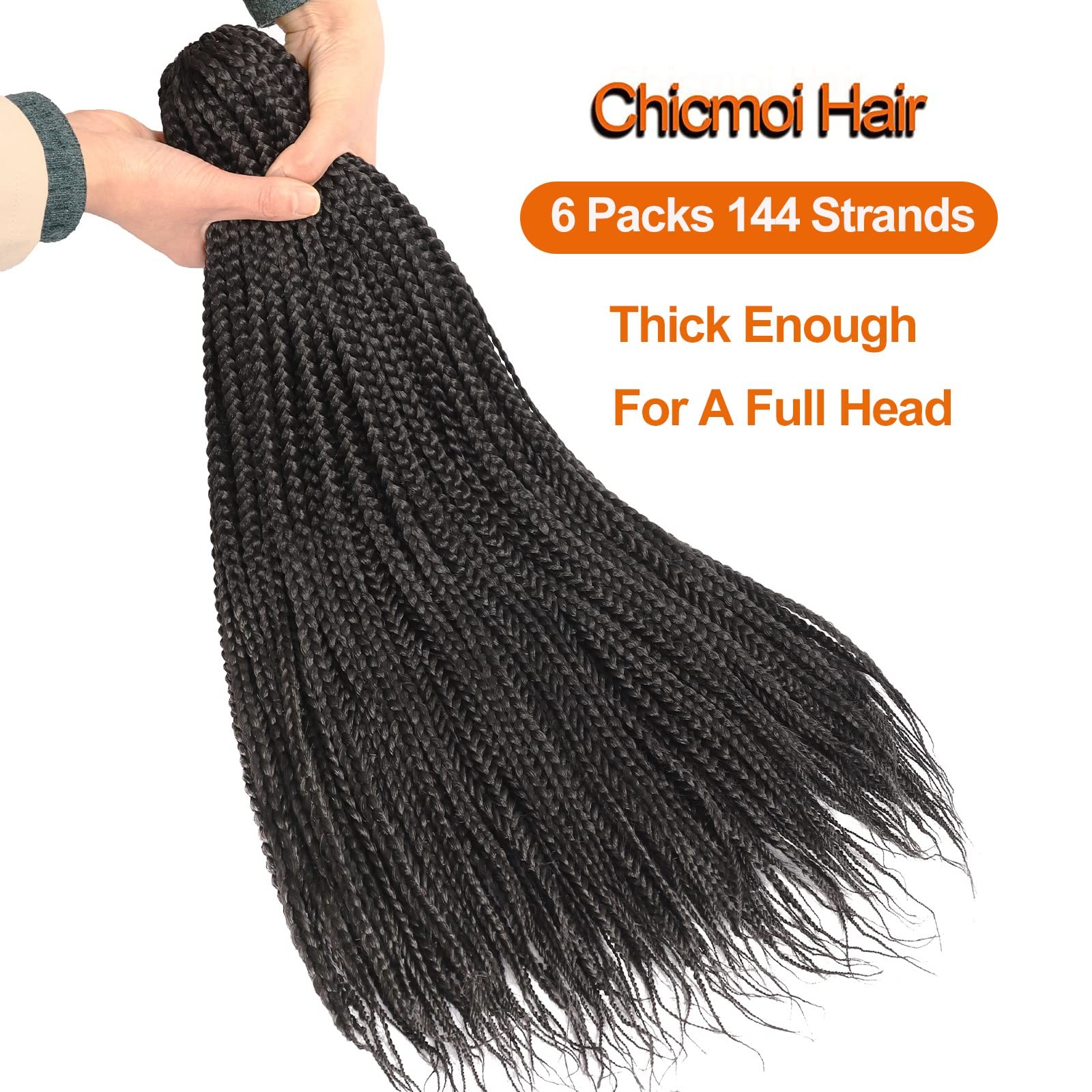 Box Braid Crochet Hair 24 Inch Crochet Braids 144 Strands Crochet Box Braids …