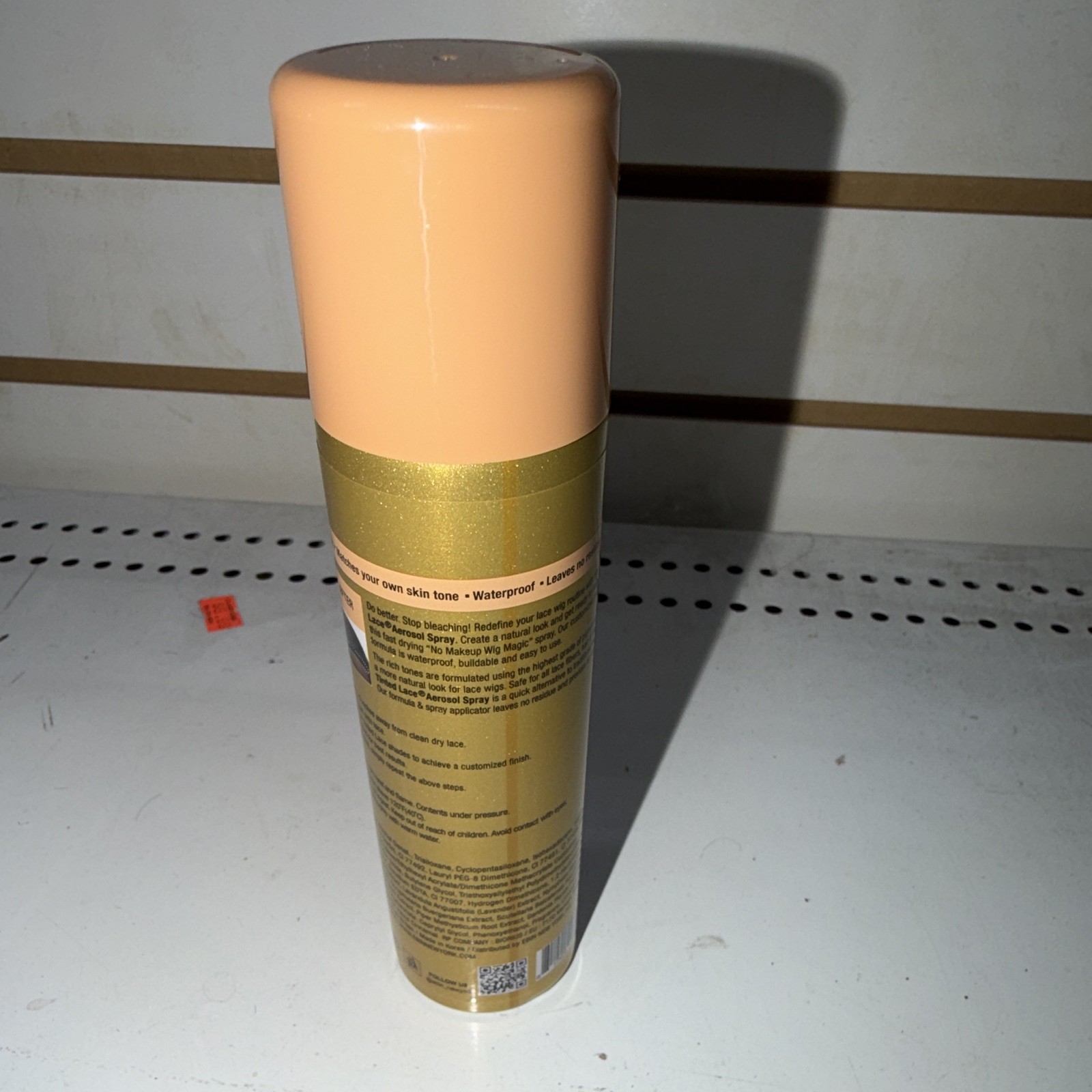 EBIN New York Tinted Lace Aerosol Spray Wig Care, Light Warm Brown