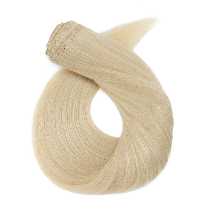 10-24″ Double Wefts Clip in 100% Remy Human Hair Extensions Full Head Long THICK