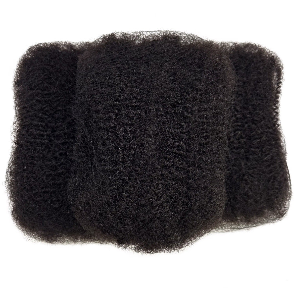 Pre-Stretched Afro Kinky Human Hair Bulk for Braiding, Twists, Locs (3 Packs)