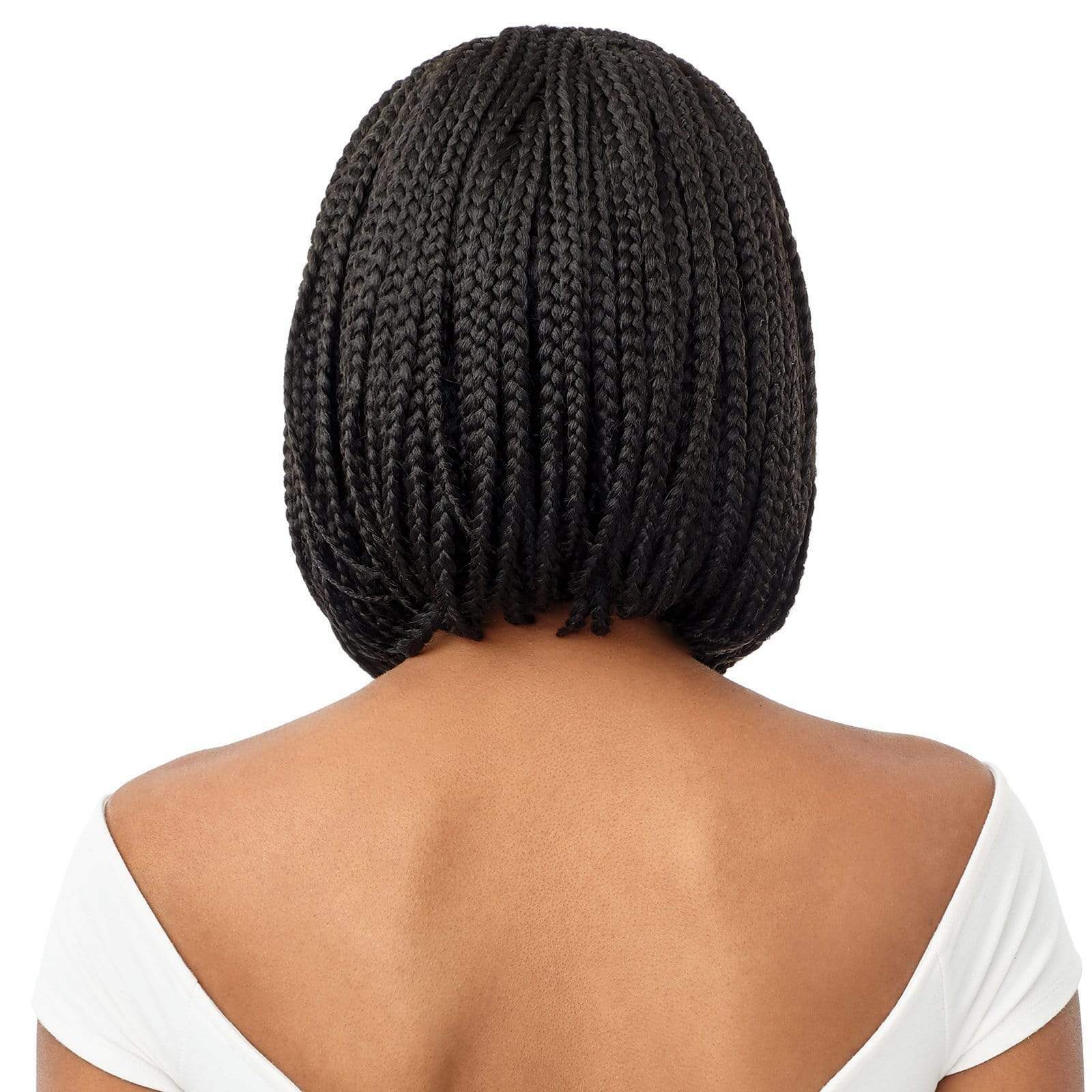 OUTRE PRE-BRAIDED SYNTHETIC HD 4″X4″ LACE FRONT WIG – BOX BRAID BOB 12