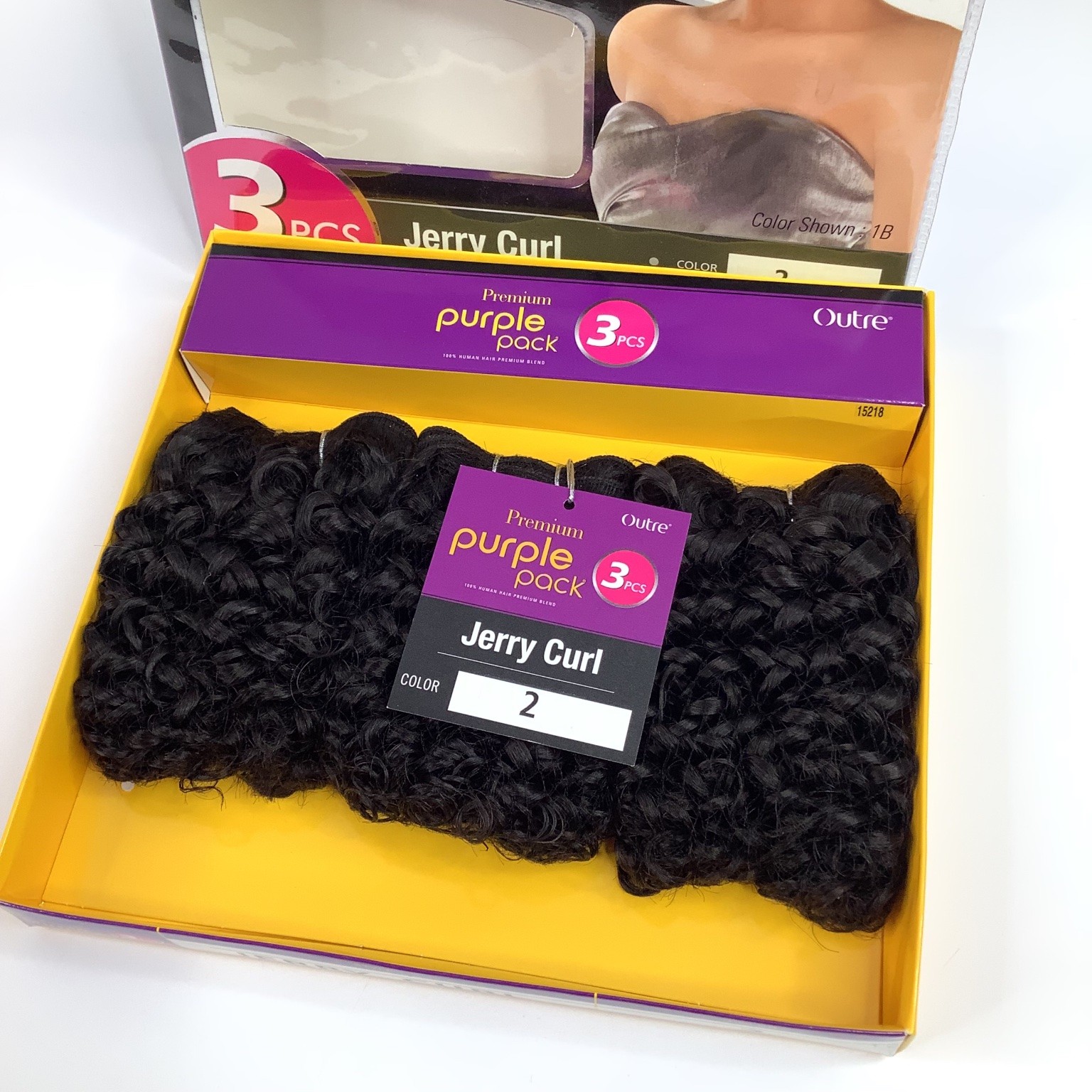 Outre Premium Purple Pack Jerry Curl Hair Extensions Color 2 3PCS