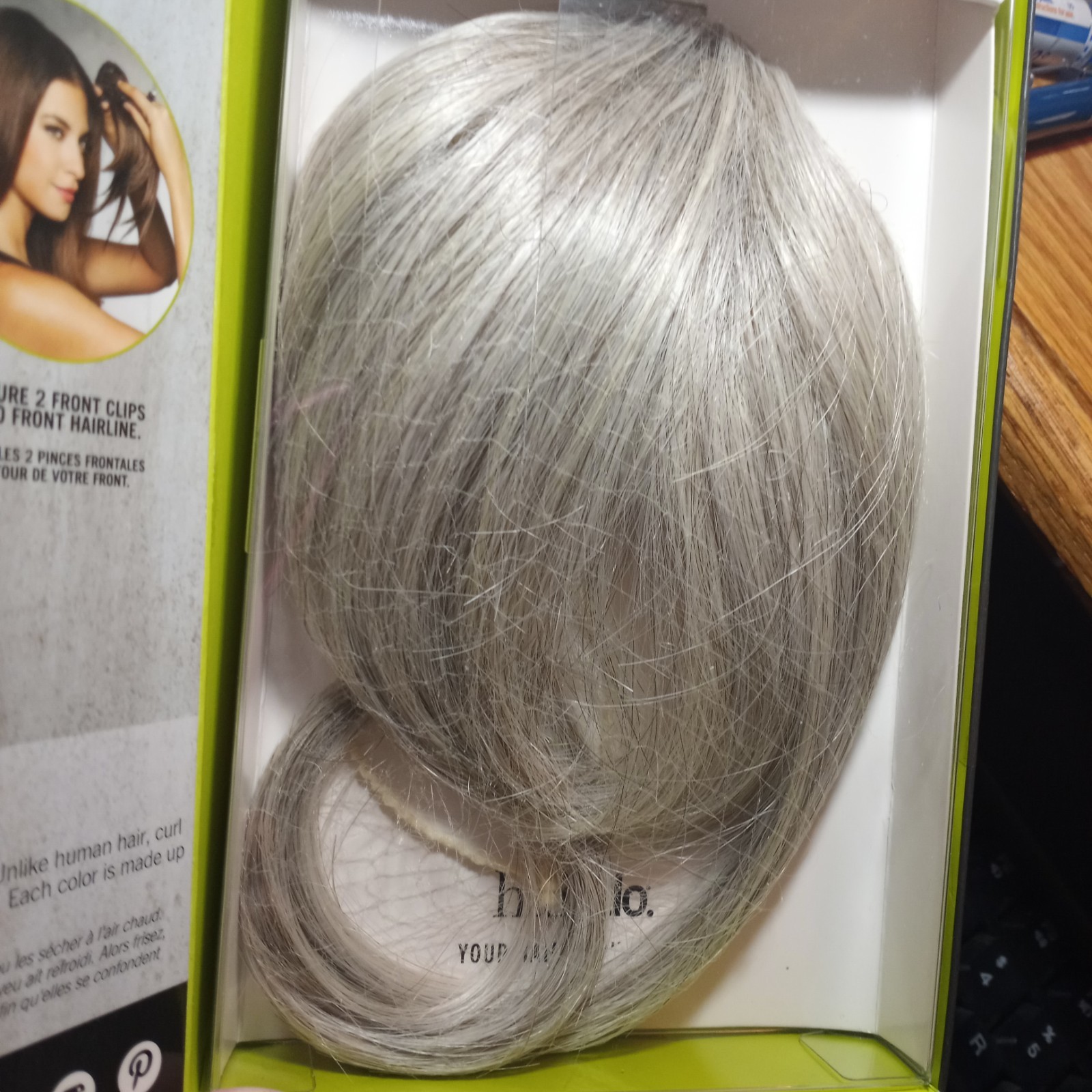 CLIP-IN BANGS by Hairdo Color Silver Mist/Light Grey