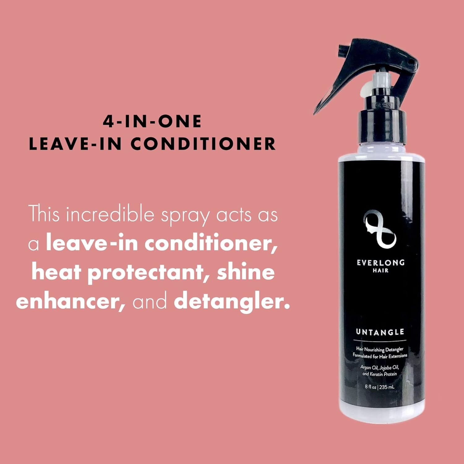 Everlong Untangle Spray, Hair Extension Detangling, Revive, Shine Spray