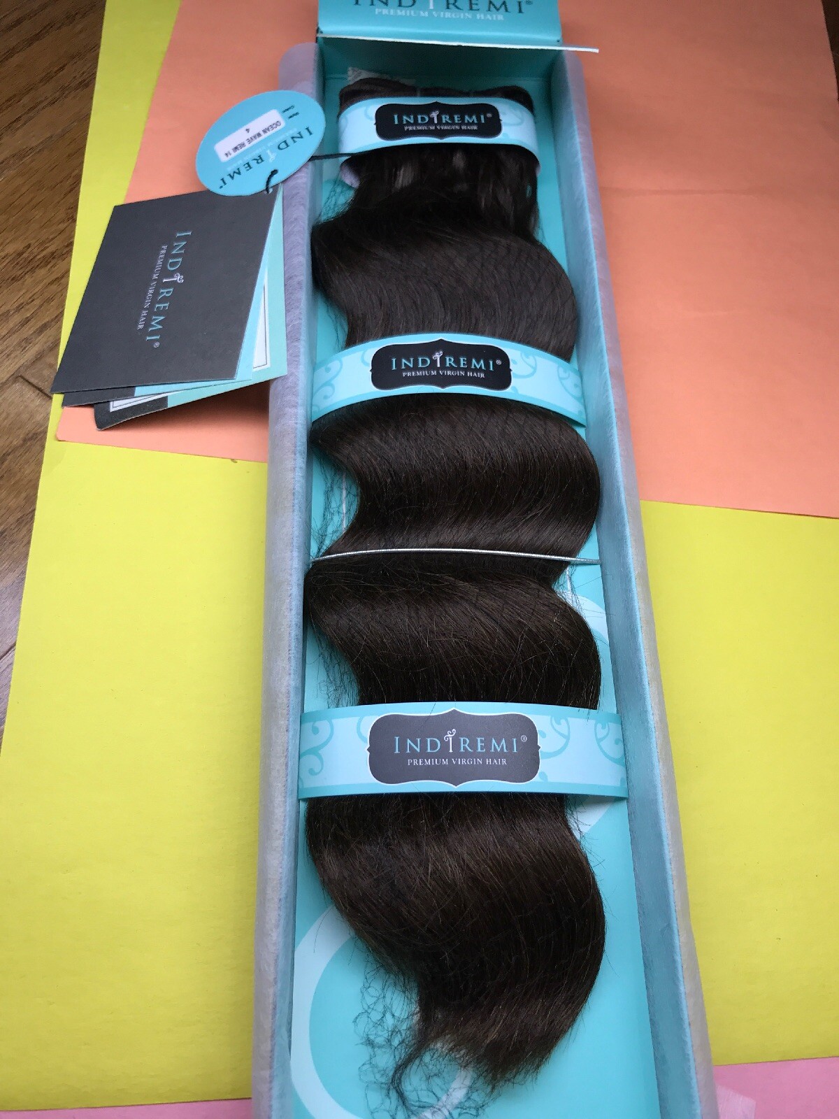 IndiRemi® Virgin Remi Hair Weave_OCEAN_WAVE_WEAVING_14”_#4