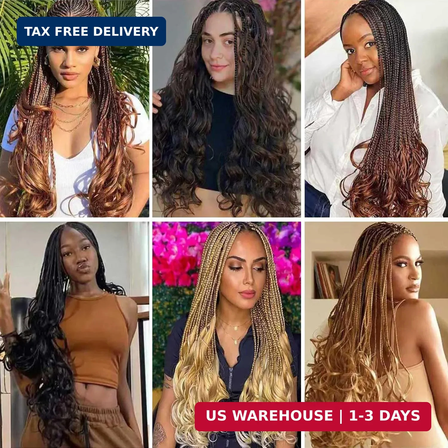 French Curl Braiding Hair Pre Stretched 24Inch 8 Packs Bouncy Wavy Braiding Hair