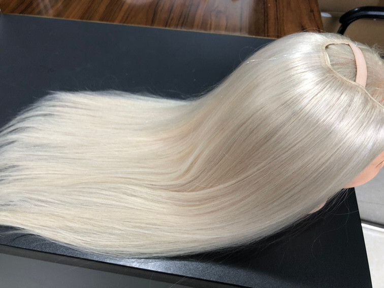 Long U Shape Glueless 100% Real Human Hair Machine 3/4 Weft Cap Wig Highlights