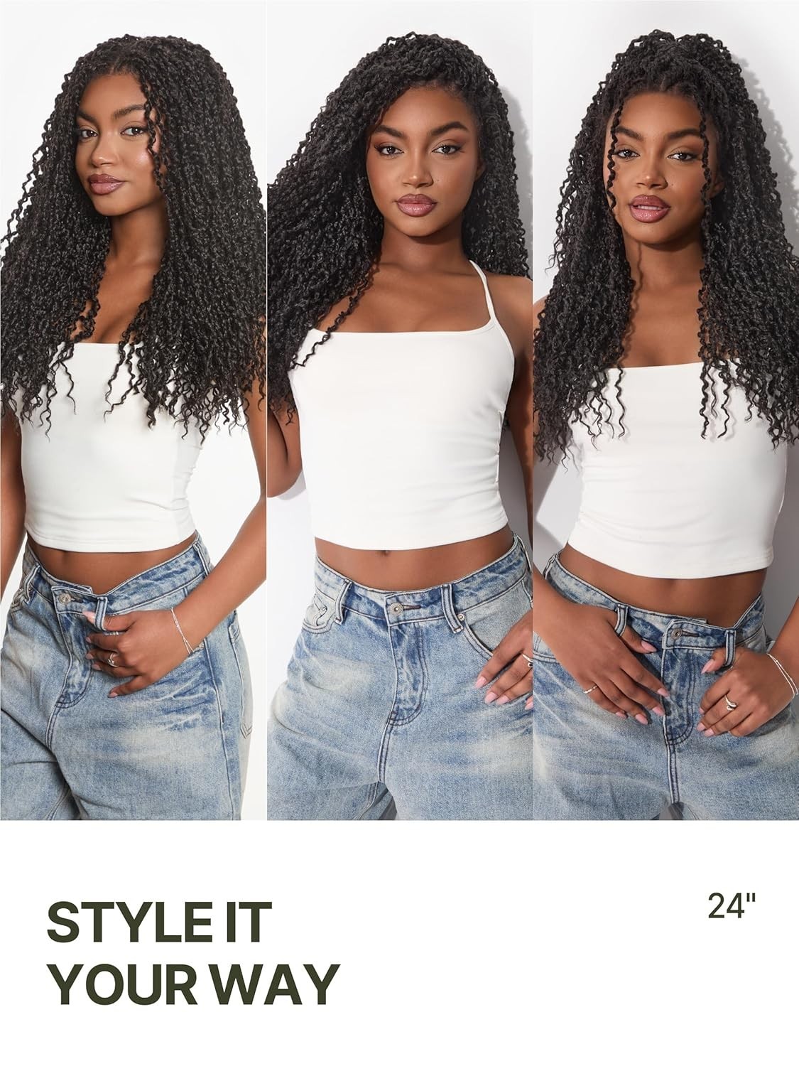 Boho Twist Curly Wig 4C Edges 13X6 HD Lace Frontal 180% Density 24in Glueless
