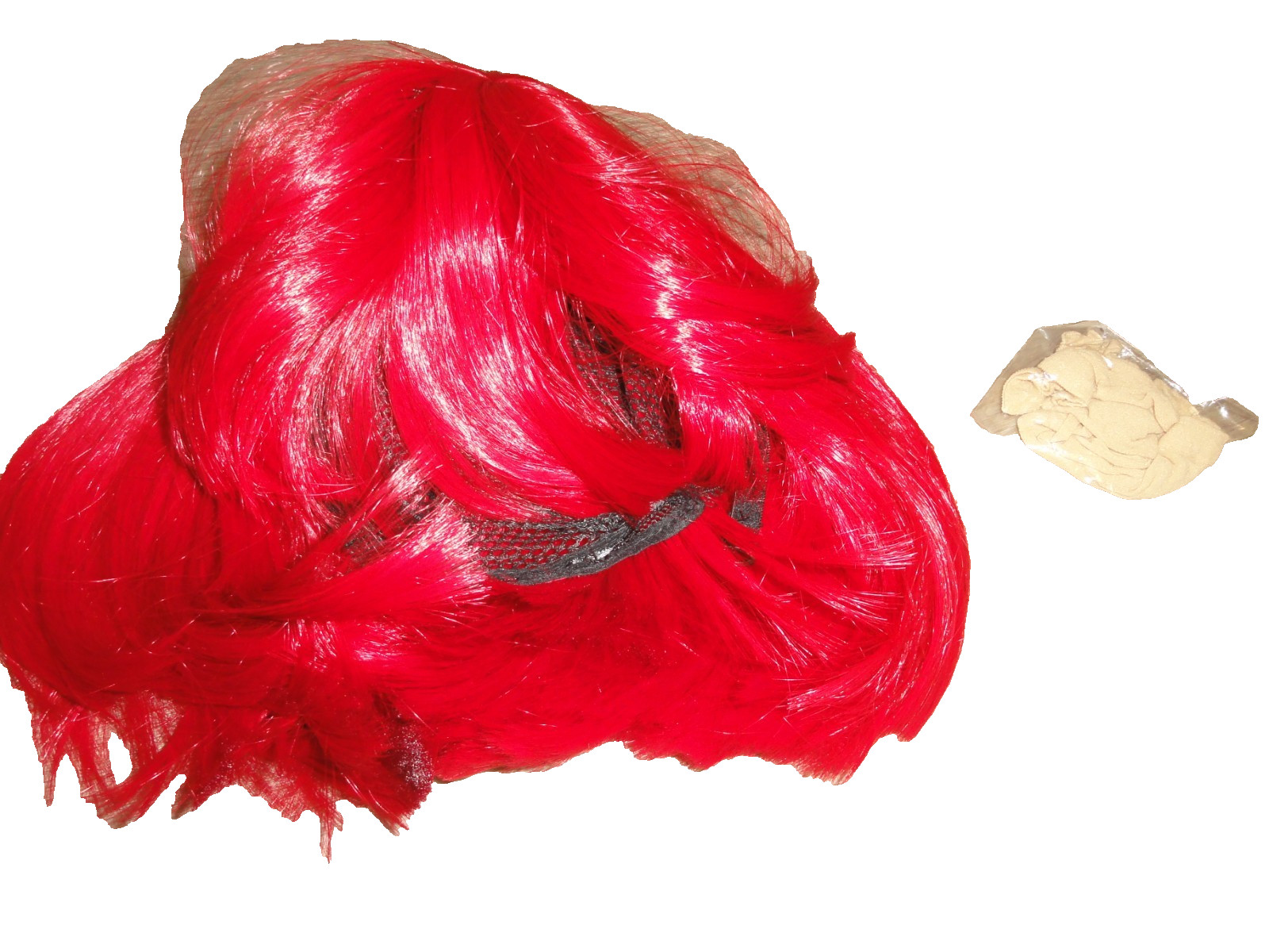 ! NEW ADULT 12 INCH BRIGHT RED SHORT STRAIGHT BOB WIG WITH BANGS & WIG CAP