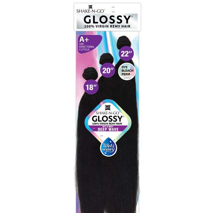 Shake N Go Glossy 100% Virgin Remy Hair Wet and Wavy Weave – DEEP WAVE