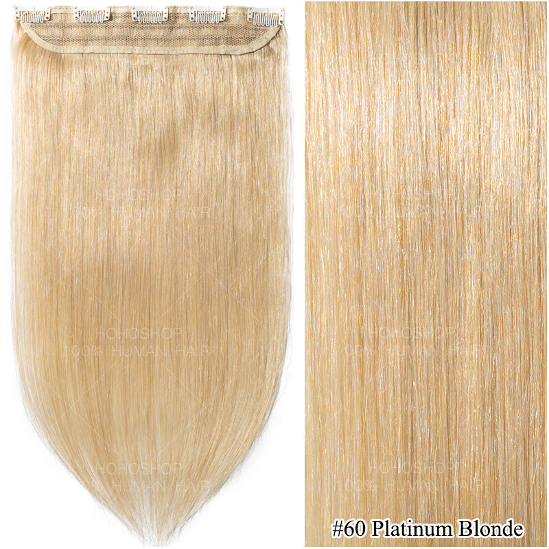 100% THICK One Piece Clip In Real Remy Human Hair Extensions Full Head/Blonde/8A