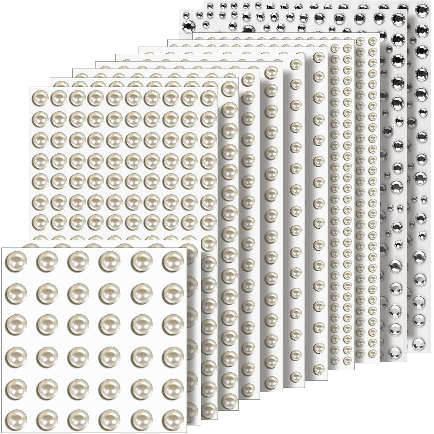 2662 Pcs Smooth Hair Pearls & Face Gems – Easy Application for Stunning Styles