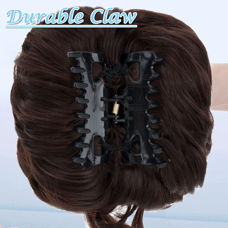 Jaw Claw Clip Large Messy Bun Scrunchie Hair Piece False Updo Hair Extensions US