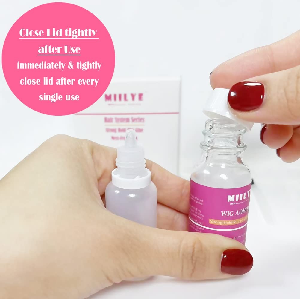Waterproof Lace Glue, Clear| Invisible MIILYE Hair Wig Glue 0.5oz, Clear