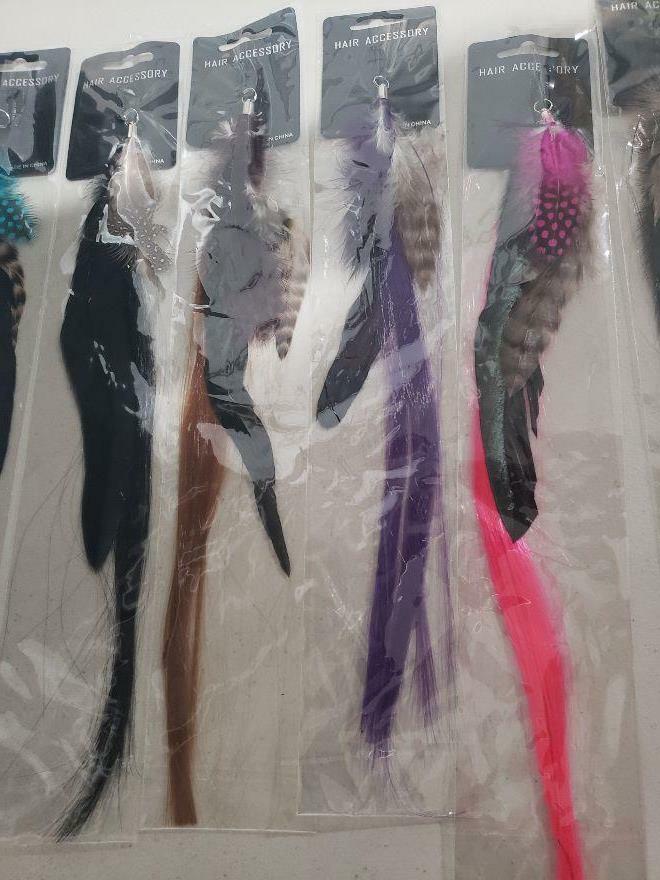 12 FEATHER HAIR EXTENSTIONS