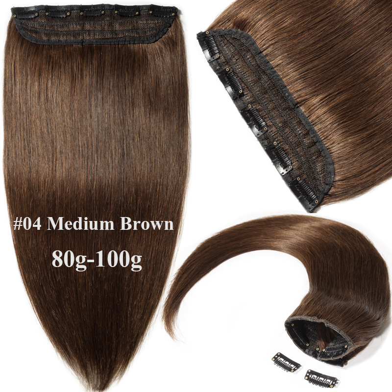 AAA+ One Piece Clip in Real Human Hair Extensions Remy hair Extension Weft B046
