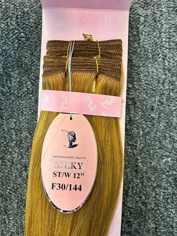 Harlem 125 Silky Straight ST/W 12″ Color F30/144 100% Human Hair Weave New