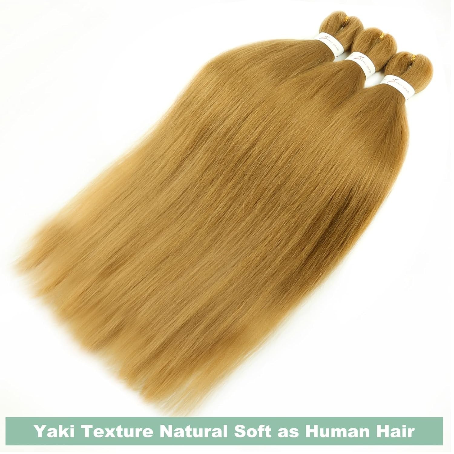 27 Honey Blonde Braiding Hair Pre stretched 12 Inch 3 Packs Pre-stretched Bra…