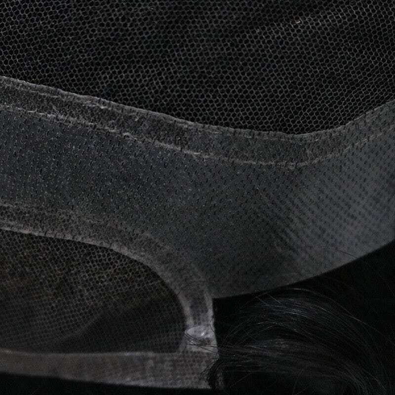 Men’s Toupee Hollywood French Lace with Thin Skin Perimeter Lace Front Hairpiece