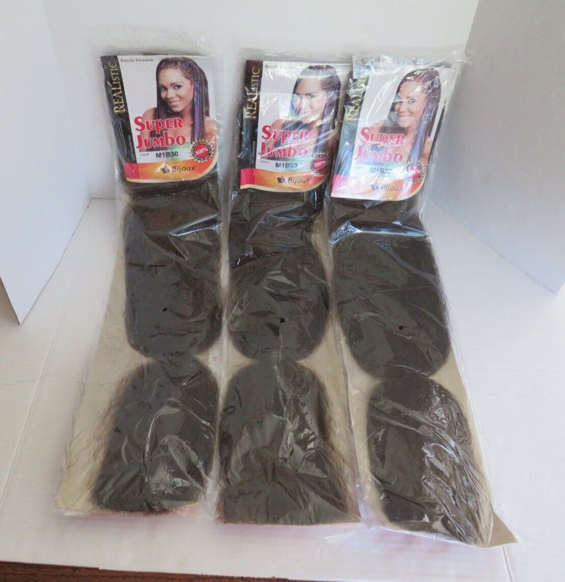Bijoux Beauty Elements Braiding Hair Realistic Super Jumbo Braid Color M1B30