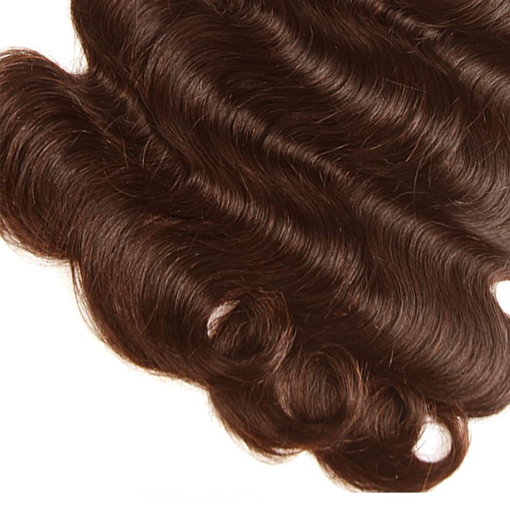 Aonbamds 4 Body Wave Bundle Chocolate Brown Bundles Human Hair 20 22 24 Inch