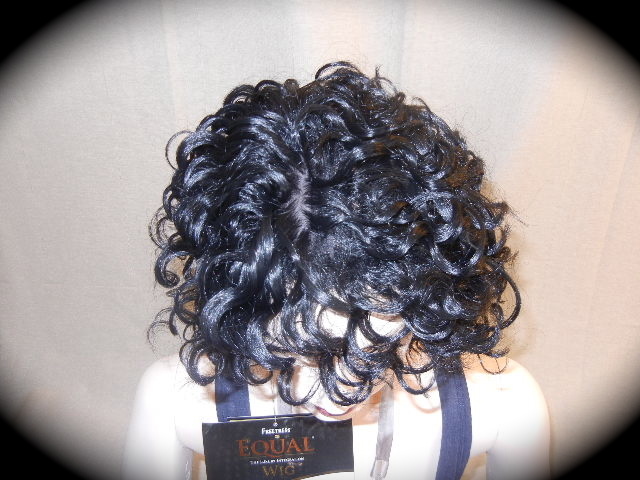 Shake-n-go Freetress EQUAL Synthetic Wig NAME: KIM short unbalanced Curly style