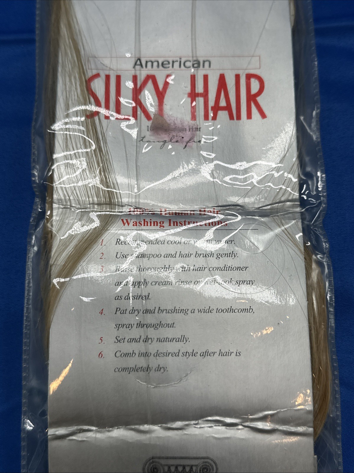 New NOS 100% Human Hollywood American Silky ASH-18 Hair 18” Dirty Blonde Color