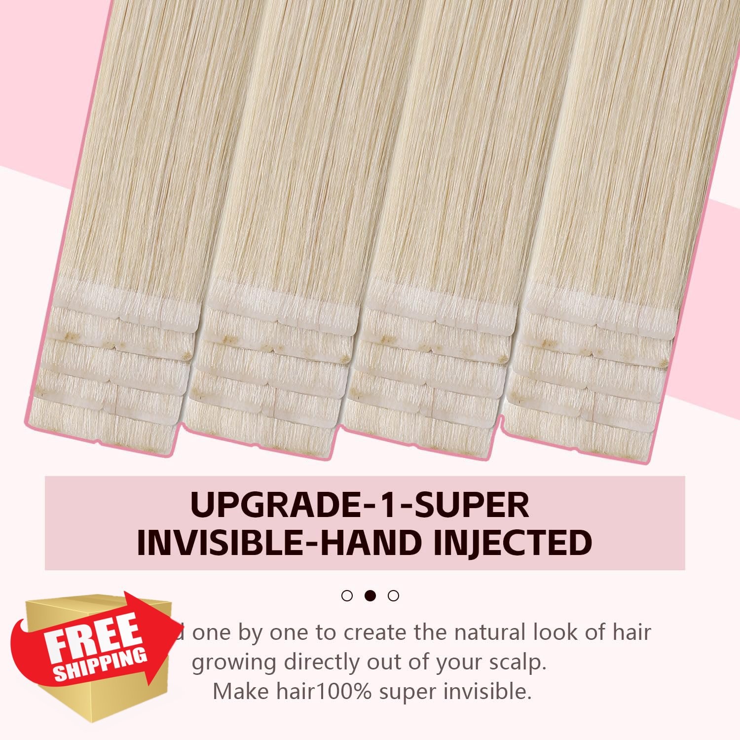 Sweetmet Pro3.0 Tape Hair Extensions Platinum Blonde #60 14in 20pcs 30g