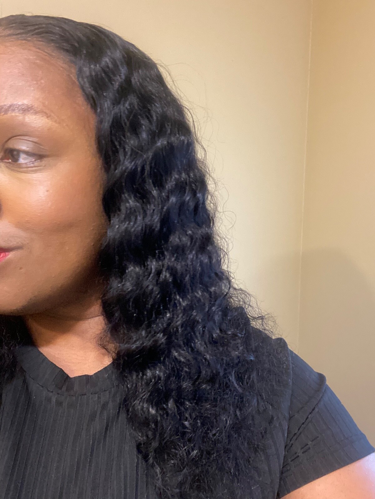 18” Deep Wave Lace Front Wig – Transparent Lace, Pre-Plucked, Pre-Bleached Knots