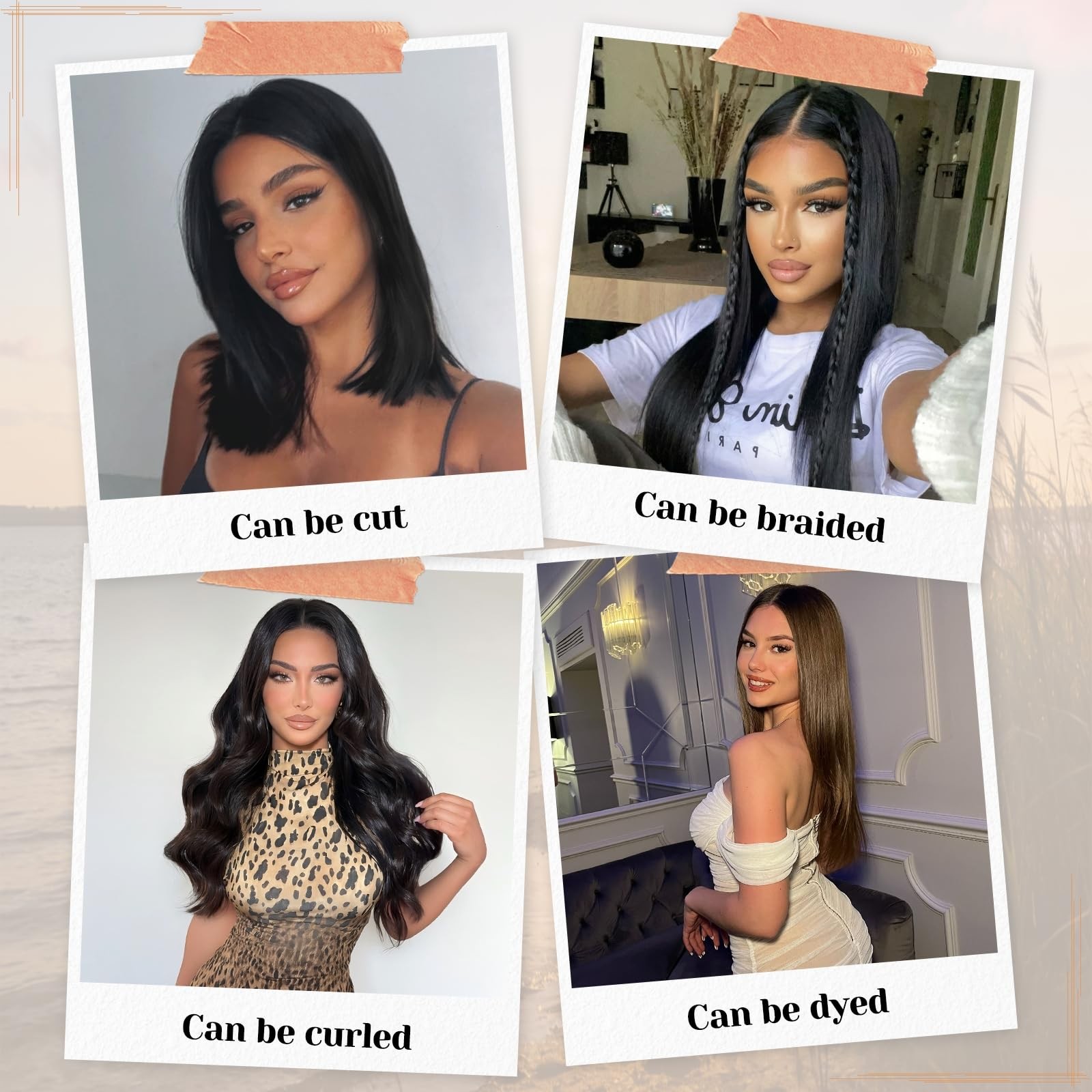 PISRY Wear and Go Glueless Wigs Human Hair Pre Plucked Pre Cut 180% Density 6…