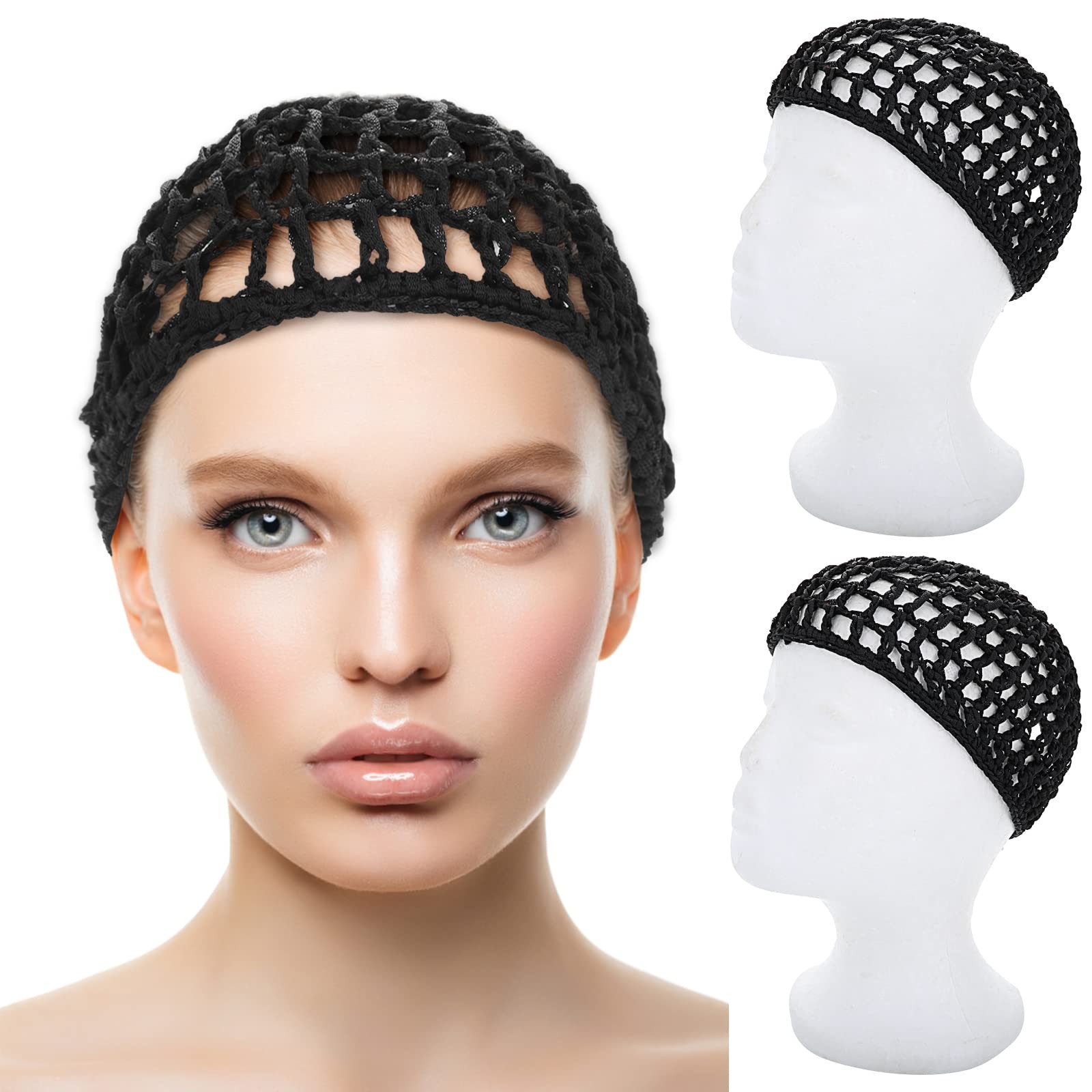 Thick Wig Cap Adjustable Mesh Net For Long Hair Braided Crochet Sew Weave Grip