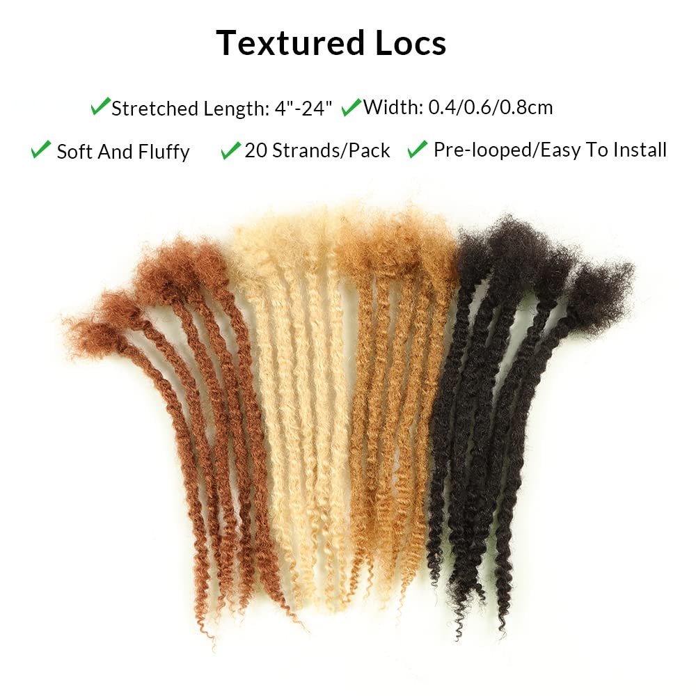 Orientfashion 10Inch Textured Loc Extensions Human Hair Curly Ends 0.8Cm