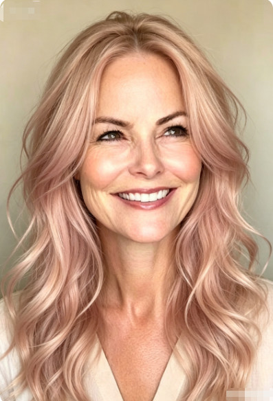 Pink Blonde Wavy Bob Balayage Highlights Wave Lace Front 100% Human Hair Wigs