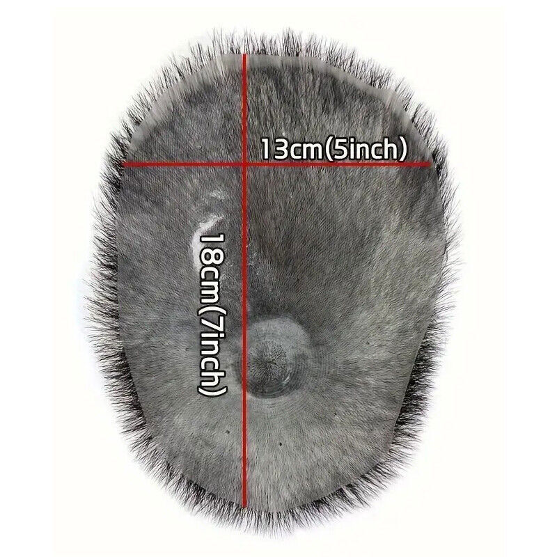 Men Short Buzz Cut Hair PU Thin Skin Toupee Human Hair Scalp Replacement