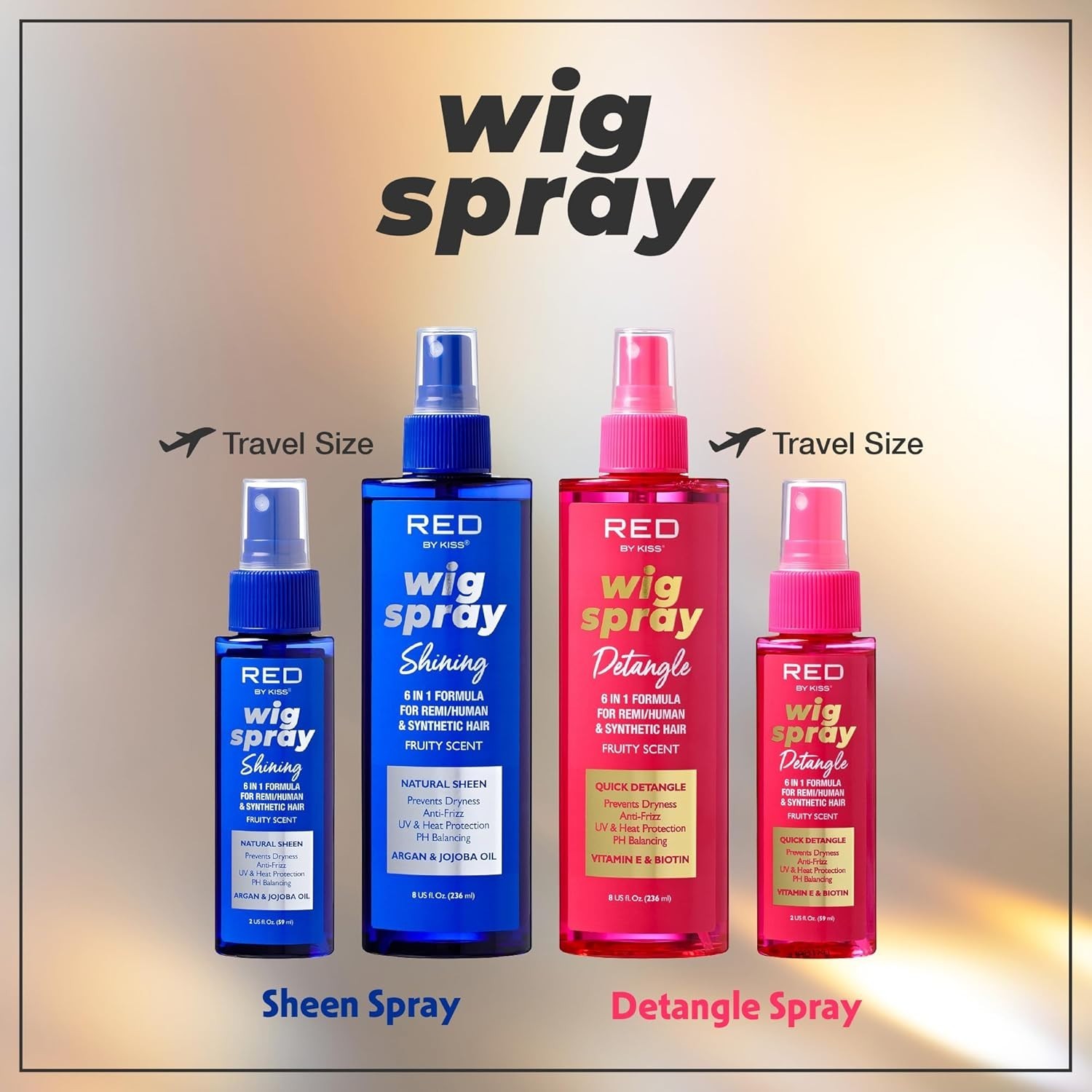 Wig Care Spray – 6-in-1 Formula for Radiance, Detangling & Protection