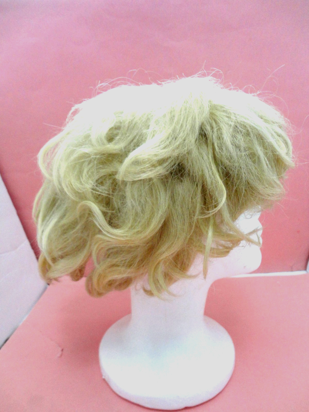 MADE IN FRANCE HUMAN HAIR WOMAN’S USED VINTAGE BLOND ADULT WIG