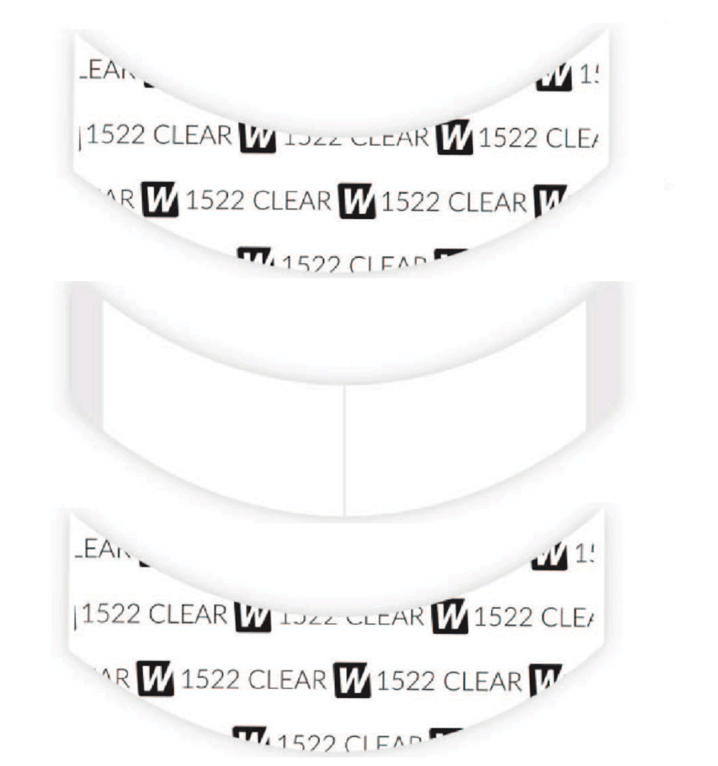 Walker 3M 1522 Daily Wear Poly Wig Adhesive CC Shape Toupee Hairpiece Tape 108Pc