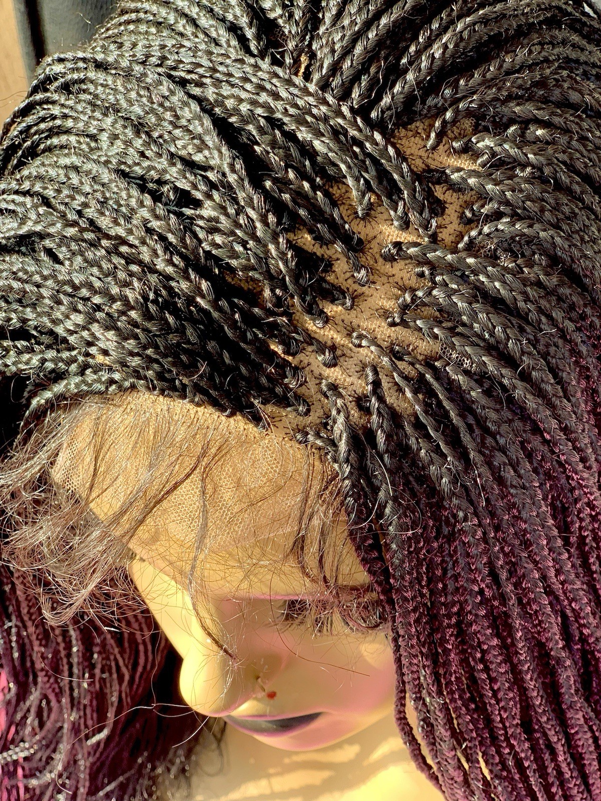 Ready to ship braided wigs for black womens, free parting, short hair wigs gifts