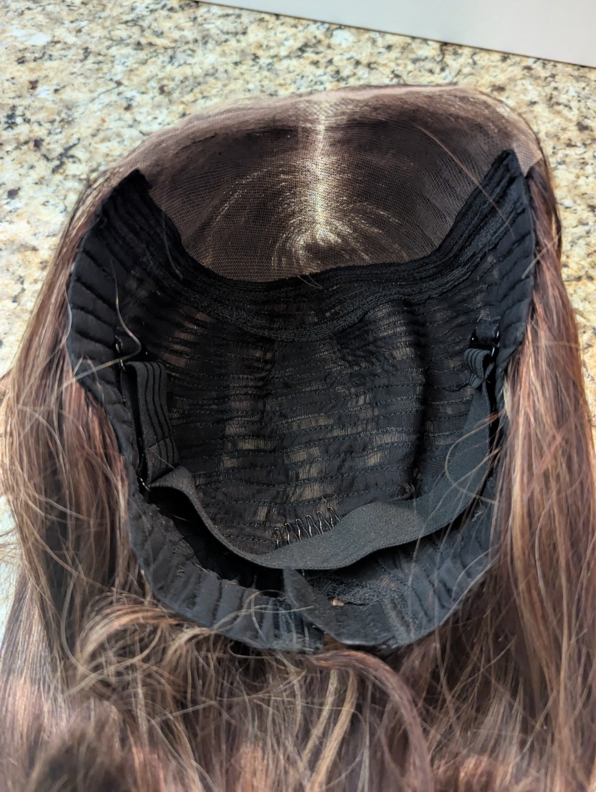 Luvme Women’s 12″ Wavy Layered Wig Lace Glueless Brown with Highlights