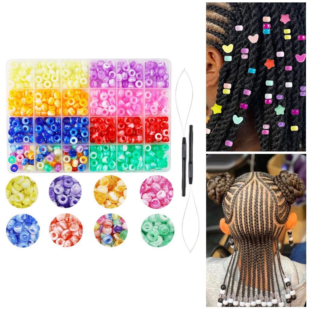 Hair Beads 480-in-pack Multicolor Beauty Supplies Decoration Crafts Kit for