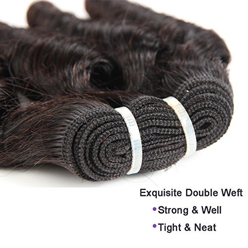 Brazilian Funmi Hair Loose Wave 4 Bundles Spiral Curl Hair Bundles Short Curl…