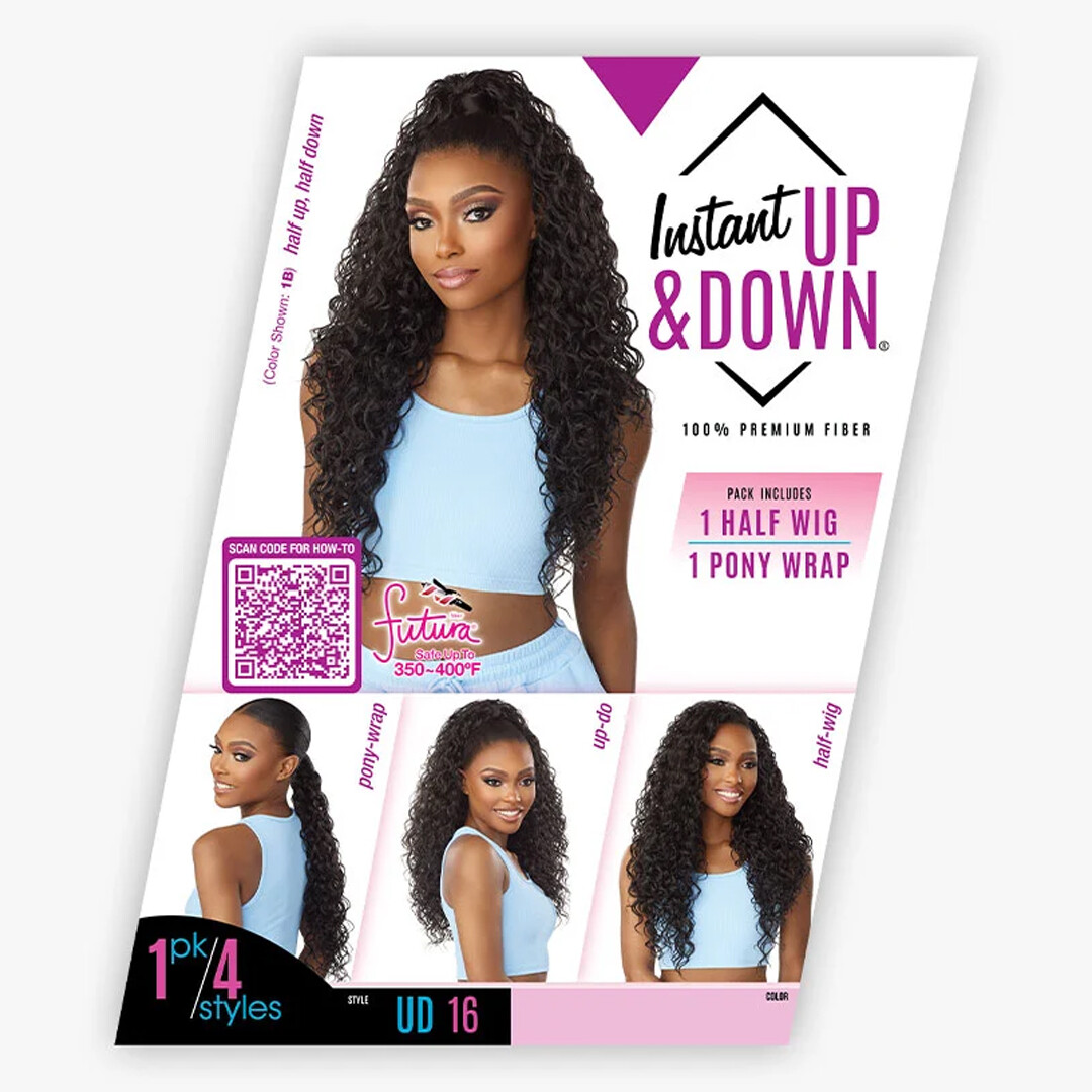SENSATIONNEL SYNTHETIC HAIR HALF WIG INSTANT UP & DOWN – UD 16