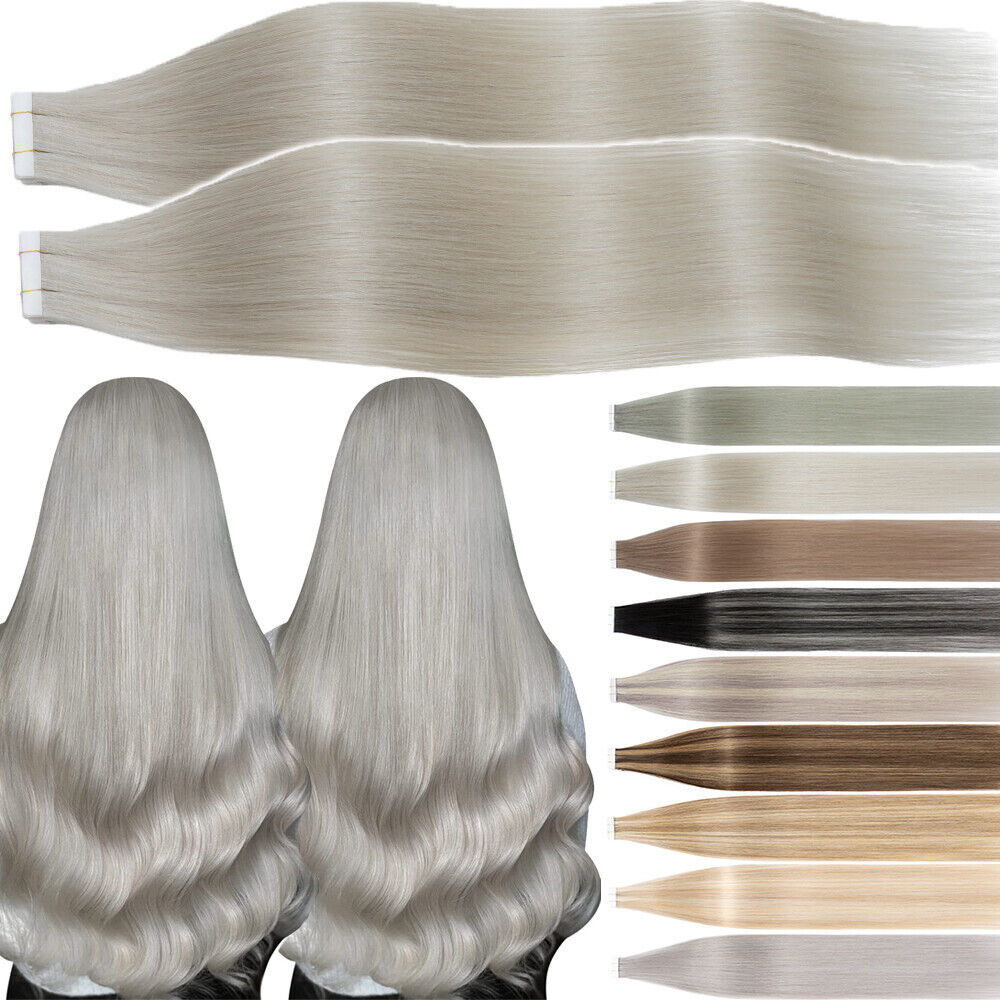CLEARANCE Tape In Remy Human Hair Extentions Full Head Thick 150gr 100PCS Salon