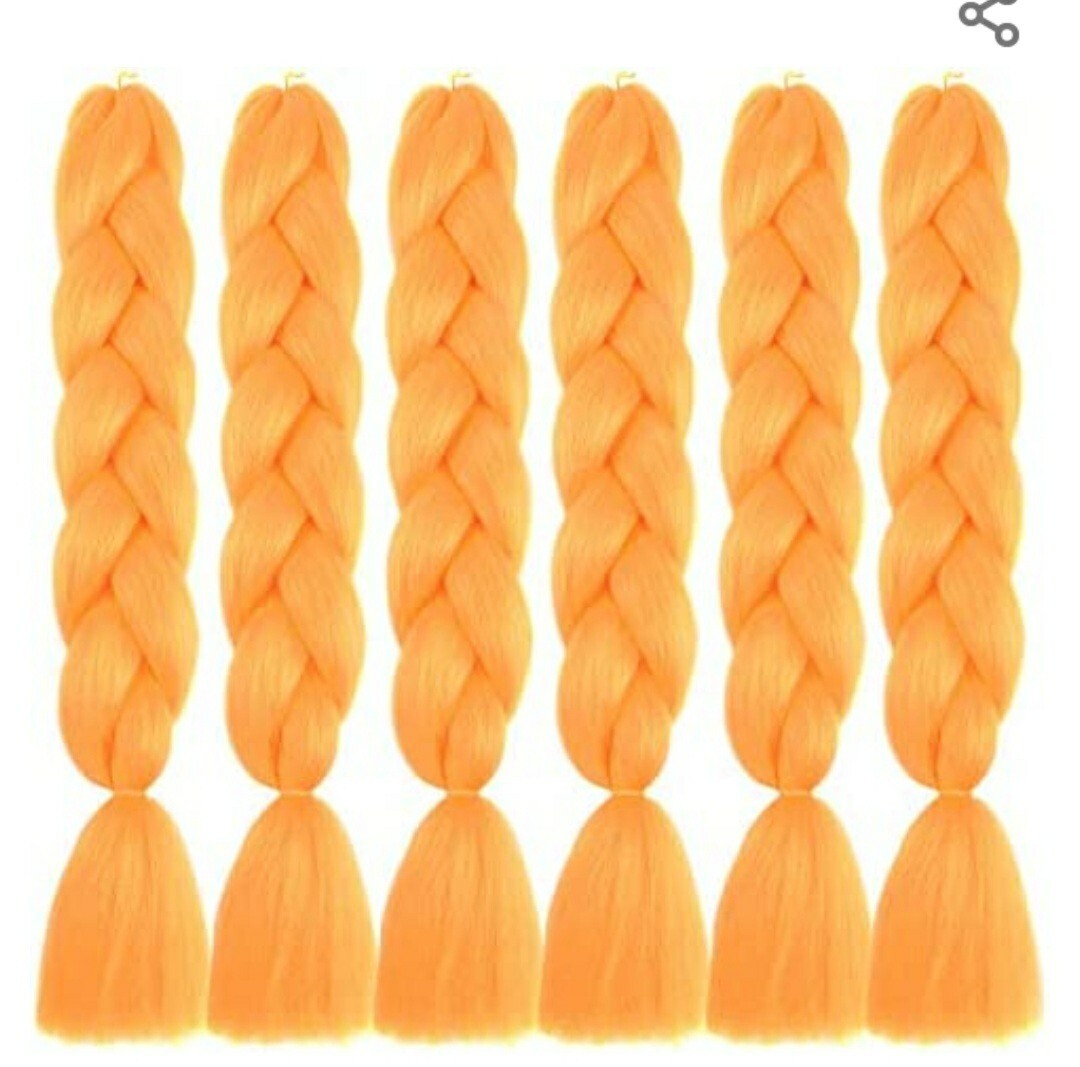 # 200 24″ Ombre Jumbo Braiding Hair orange Extensions Weaving Braid Synthetic